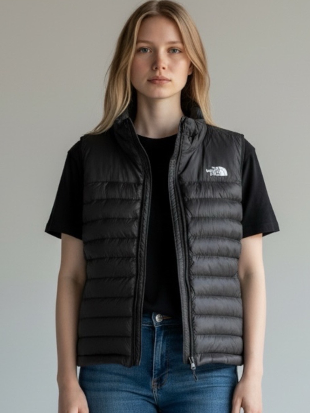 The North Face Women's Black Quilted Packable Down Vest Size L - Picture 1 of 8